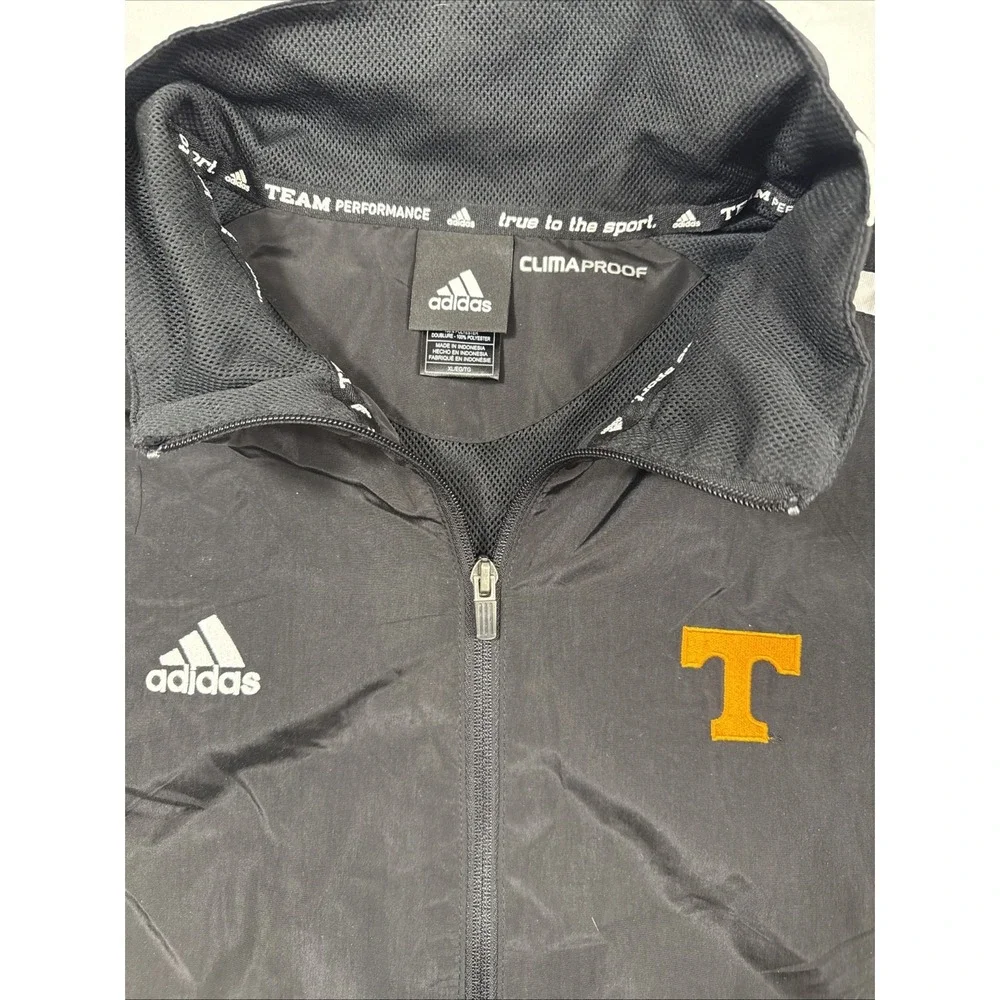 Jacket GOLF Men's X Large ClimaProof Adidas Black Full ZipMesh Lined TENNESSEE